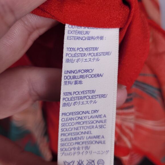 Rebecca Minkoff Dress 2 Red Floral Tropical Crosby - Picture 12 of 13